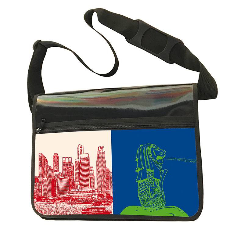 MAGNET-STORIES CITY-BAG - Unikat - Nummer 567 mit Singapur-Motiven