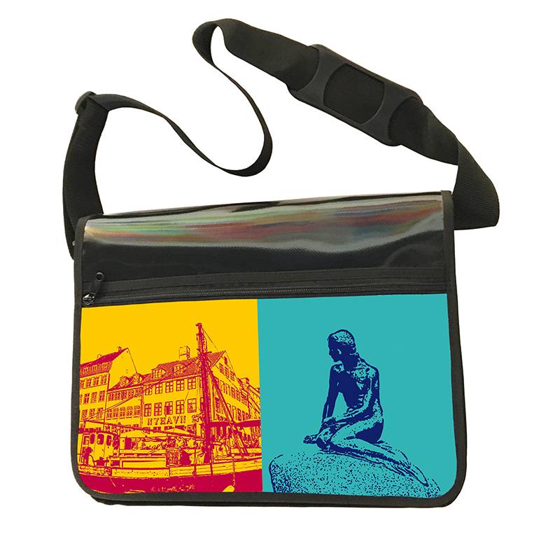 ART-DOMINO® BY SABINE WELZ CITY-BAG - Unique - numéro 572 avec des motifs de Copenhague