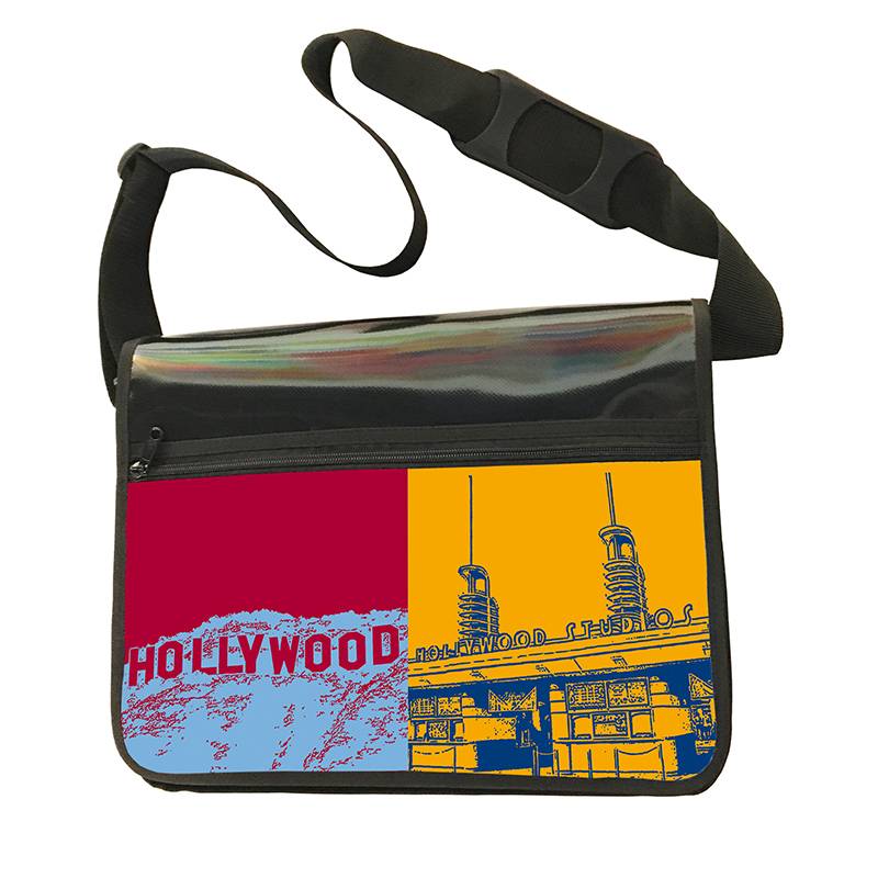 ART-DOMINO® BY SABINE WELZ CITY BAG - Unique - Number 574 with  Hollywood motifs