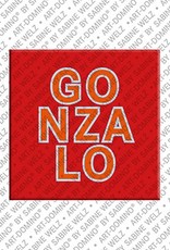 ART-DOMINO® BY SABINE WELZ Gonzalo - Aimant avec le nom Gonzalo