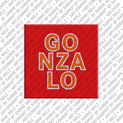 ART-DOMINO® BY SABINE WELZ Gonzalo - Magnet with the name Gonzalo