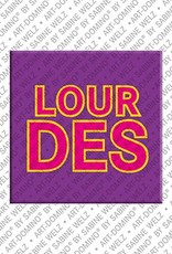 ART-DOMINO® BY SABINE WELZ Lourdes - Magnet mit dem Vornamen Lourdes