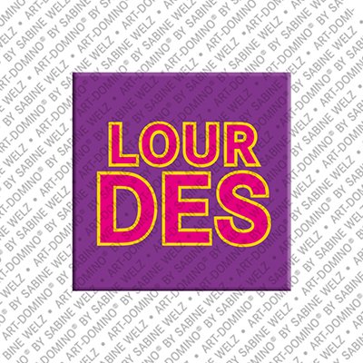 ART-DOMINO® BY SABINE WELZ Lourdes - Magnet with the name Lourdes