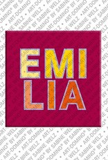 ART-DOMINO® BY SABINE WELZ Emilia - Magnet with the name Emilia