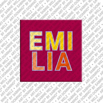 ART-DOMINO® BY SABINE WELZ Emilia - Aimant avec le nom Emilia