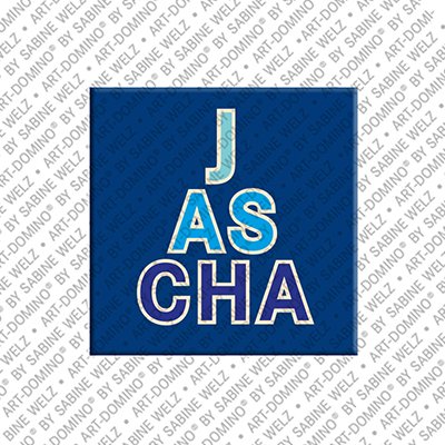 ART-DOMINO® BY SABINE WELZ Jascha - Magnet with the name Jascha