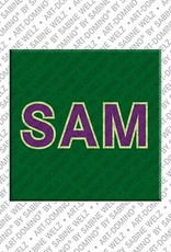 ART-DOMINO® BY SABINE WELZ Sam - Magnet mit dem Vornamen Sam