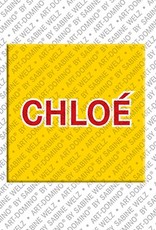 ART-DOMINO® BY SABINE WELZ Chloé - Magnet mit dem Vornamen Chloé