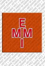 ART-DOMINO® BY SABINE WELZ Emmi - Magnet mit dem Vornamen Emmi
