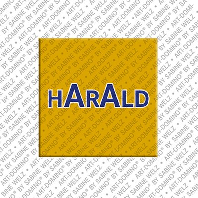 ART-DOMINO® BY SABINE WELZ Harald - Magnet mit dem Vornamen Harald