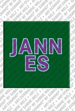 ART-DOMINO® BY SABINE WELZ Jannes - Magnet with the name Jannes