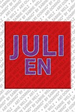ART-DOMINO® BY SABINE WELZ Julien - Magnet mit dem Vornamen Julien