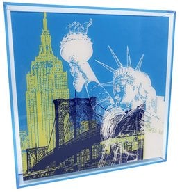 MAGNET-STORIES Acrylbild - USA - New York - Kollage 01 - In modernem Acrylglasrahmen