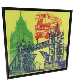 MAGNET-STORIES ACRYLIC PICTURE - LONDON - COLLAGE 01 - In modern acrylic frame
