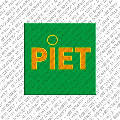 ART-DOMINO® BY SABINE WELZ Piet - Magnet mit dem Vornamen Piet