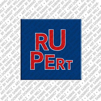 ART-DOMINO® BY SABINE WELZ Rupert - Magnet mit dem Vornamen Rupert