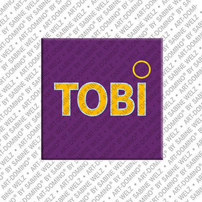 ART-DOMINO® BY SABINE WELZ Tobi - Magnet mit dem Vornamen Tobi