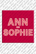 ART-DOMINO® BY SABINE WELZ Ann-Sophie - Magnet with the name Ann-Sophie