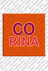 ART-DOMINO® BY SABINE WELZ Corina - Magnet mit dem Vornamen Corina
