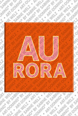 ART-DOMINO® BY SABINE WELZ Aurora - Aimant avec le nom Aurora