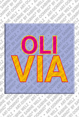 ART-DOMINO® BY SABINE WELZ Olivia - Magnet mit dem Vornamen Olivia