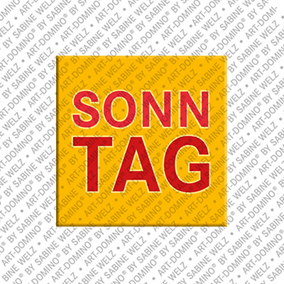 MAGNET-STORIES Sonntag - Magnet mit dem Wort Sonntag