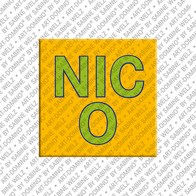 ART-DOMINO® BY SABINE WELZ Nico - Magnet with the name Nico