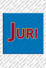 ART-DOMINO® BY SABINE WELZ Juri - Magnet with the name Juri