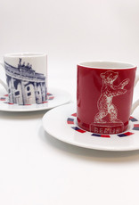 ART-DOMINO® BY SABINE WELZ Berlin Espresso mug 01 - Porte de Brandebourg + Ours de Berlin