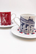 ART-DOMINO® BY SABINE WELZ Berlin Espresso cup 01 - Brandenburg Gate + Berlin Bear