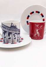 ART-DOMINO® BY SABINE WELZ Berlin Espresso cup 01 - Brandenburg Gate + Berlin Bear