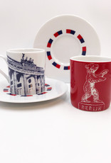 ART-DOMINO® BY SABINE WELZ Berlin Espresso cup 01 - Brandenburg Gate + Berlin Bear