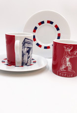 ART-DOMINO® BY SABINE WELZ Berlin Espresso cup 01 - Brandenburg Gate + Berlin Bear