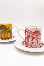 ART-DOMINO® BY SABINE WELZ Berlin Espresso mug 02 - Dôme du Reichstag et Porte de Brandebourg