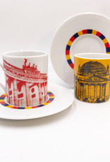 ART-DOMINO® BY SABINE WELZ Berlin Espresso mug 02 - Dôme du Reichstag et Porte de Brandebourg