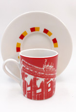 ART-DOMINO® BY SABINE WELZ Berlin Espresso mug 03 - Brandenburger Tor + Goldelse