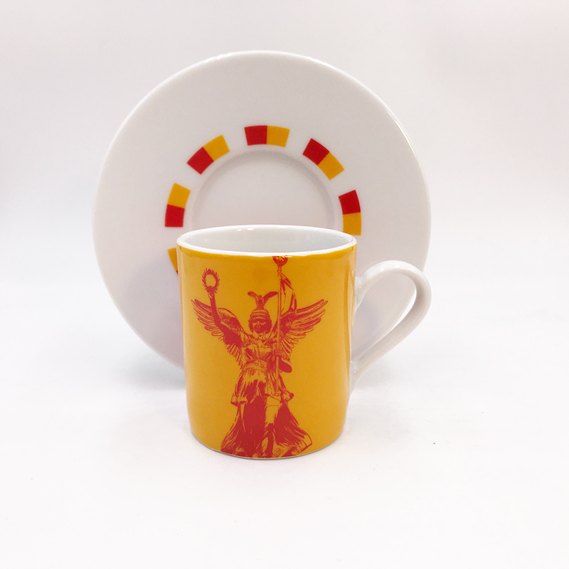 ART-DOMINO® BY SABINE WELZ Berlin Espresso mug 03 - Brandenburger Tor + Goldelse