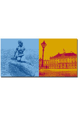 ART-DOMINO® BY SABINE WELZ Copenhagen - Mermaid + Castle Amalienborg