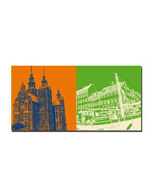 ART-DOMINO® BY SABINE WELZ Copenhagen - Castle Rosenborg + Nyhavn
