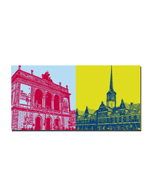 ART-DOMINO® BY SABINE WELZ Copenhagen - Old Royal Theater + Stock Exchange