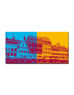 ART-DOMINO® BY SABINE WELZ Copenhague - Nyhavn-Skyline 1 + Nyhavn-Skyline 2