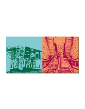 MAGNET-STORIES Kopenhagen - Hot-Dog-Stand + Metro-Station