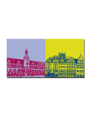 ART-DOMINO® BY SABINE WELZ Leipzig - Old Town Hall + Market Houses