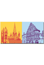 ART-DOMINO® BY SABINE WELZ Limburg - Cathedral with 7 towers + Bischofsplatz