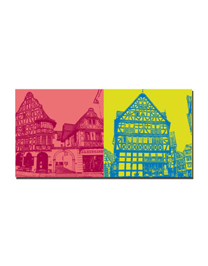 ART-DOMINO® BY SABINE WELZ Limburg - Bischofsplatz + Old town house