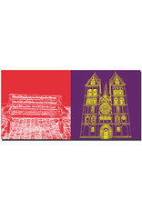 MAGNET-STORIES Limburg - Banc devant la cathédrale + Cathédrale