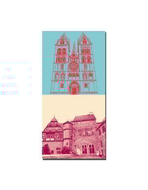 ART-DOMINO® BY SABINE WELZ Limburg - Cathédrale + Château