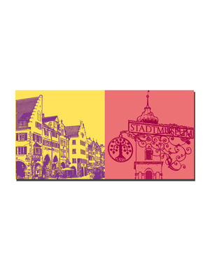 ART-DOMINO® BY SABINE WELZ Lindau - Old Town + City Museum sign