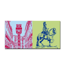 ART-DOMINO® BY SABINE WELZ Leinwandbild - Portugal - Lissabon - 077-02