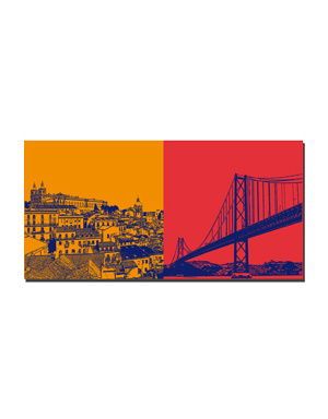 MAGNET-STORIES Lissabon - Blick über Lissabon + Ponte de 25 Abril